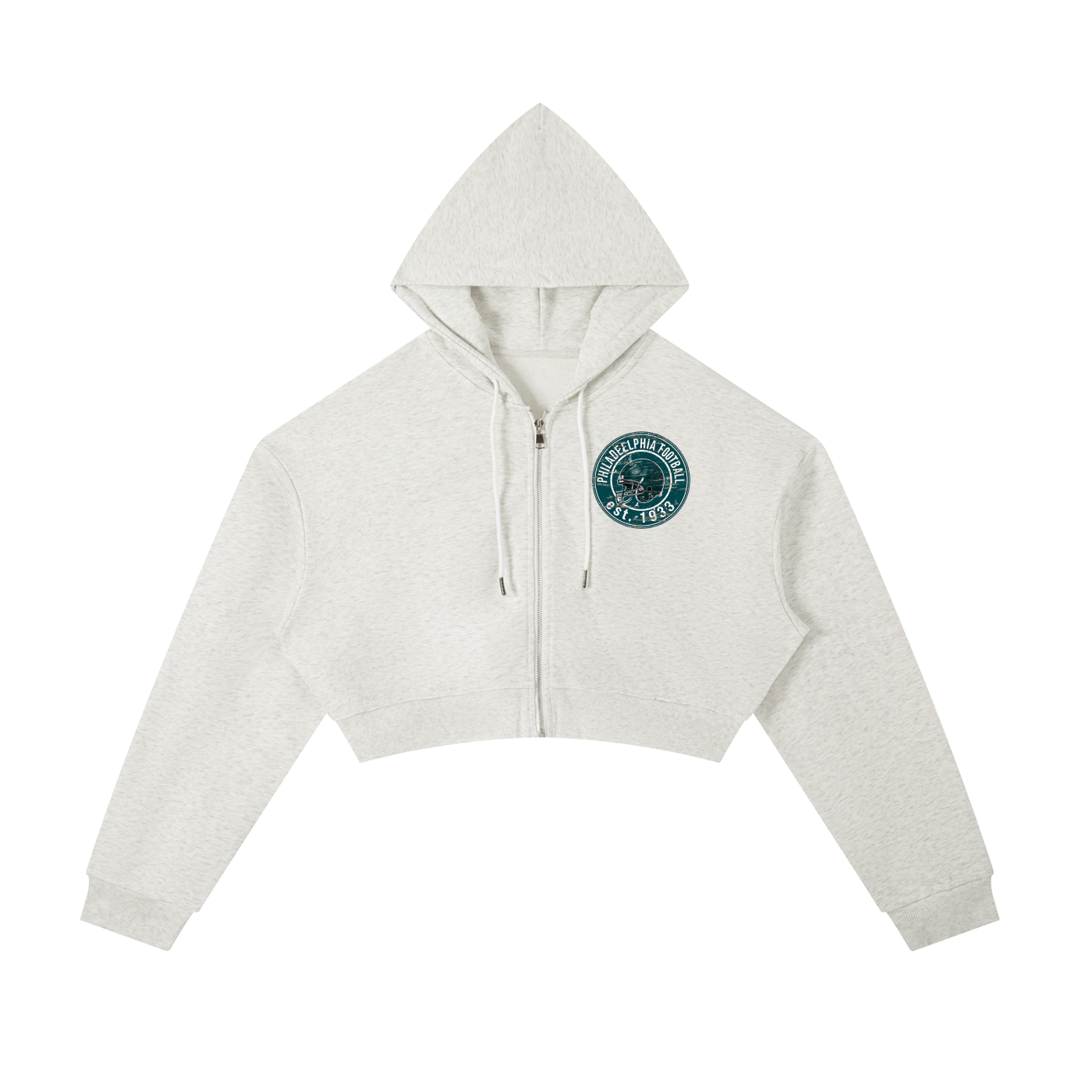 Essential Cropped Zip-Up Hoodie