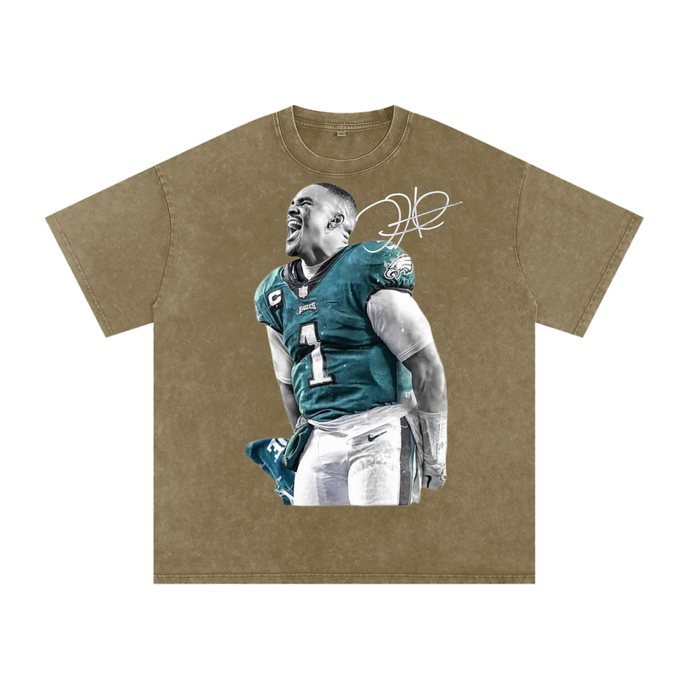 Snow Washed Oversized Cotton T-Shirt
