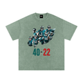 Snow Washed Oversized Cotton T-Shirt