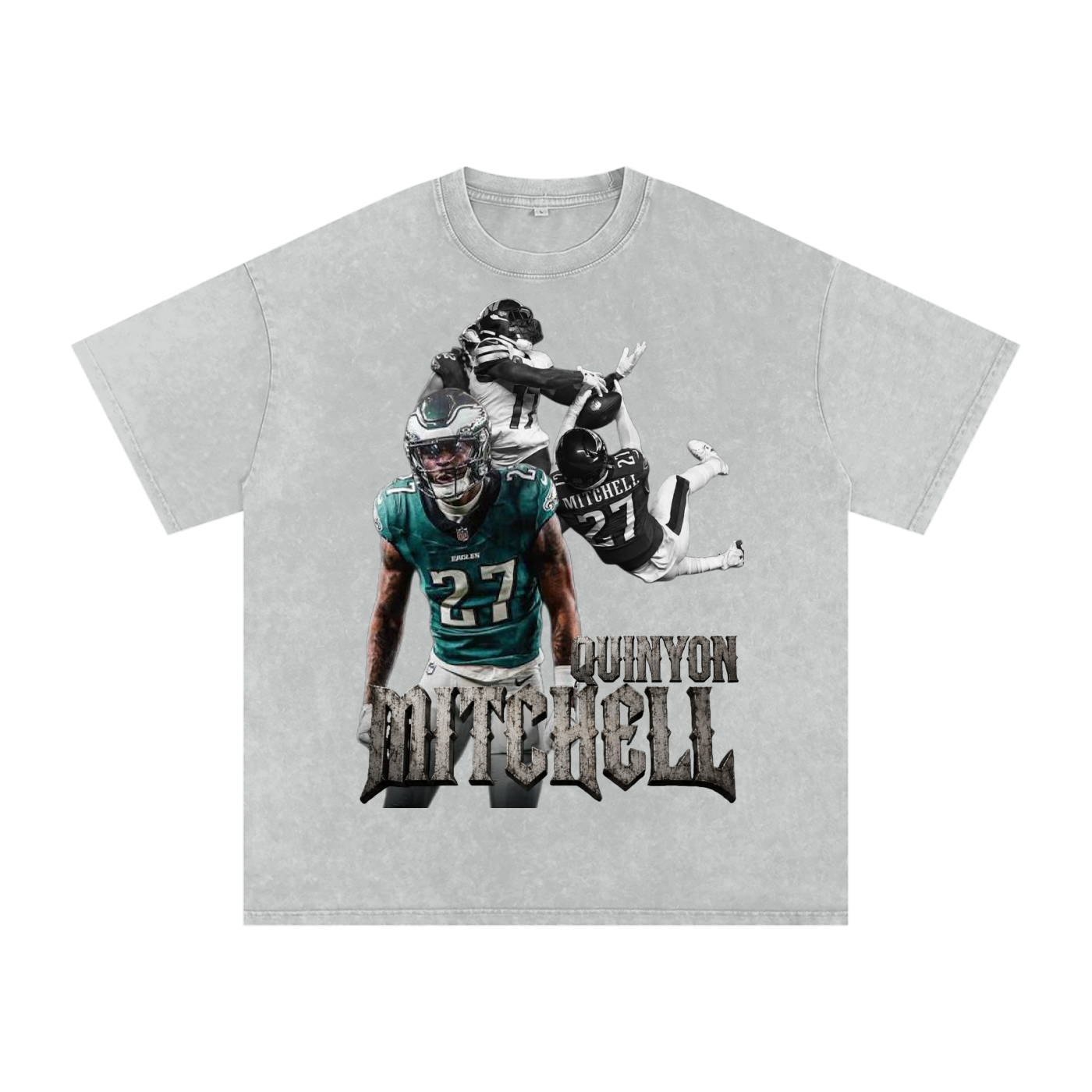Snow Washed Oversized Cotton T-Shirt