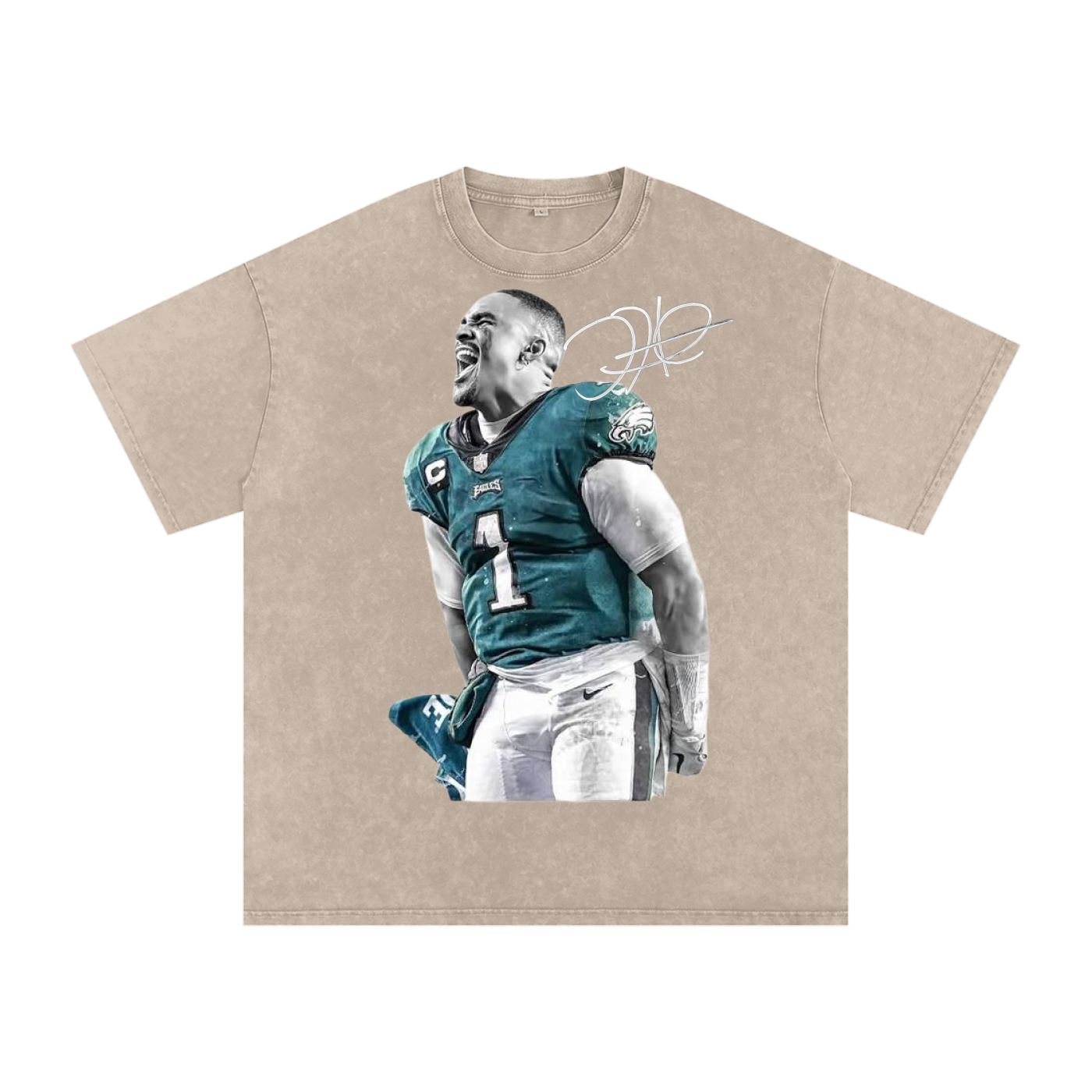 Snow Washed Oversized Cotton T-Shirt