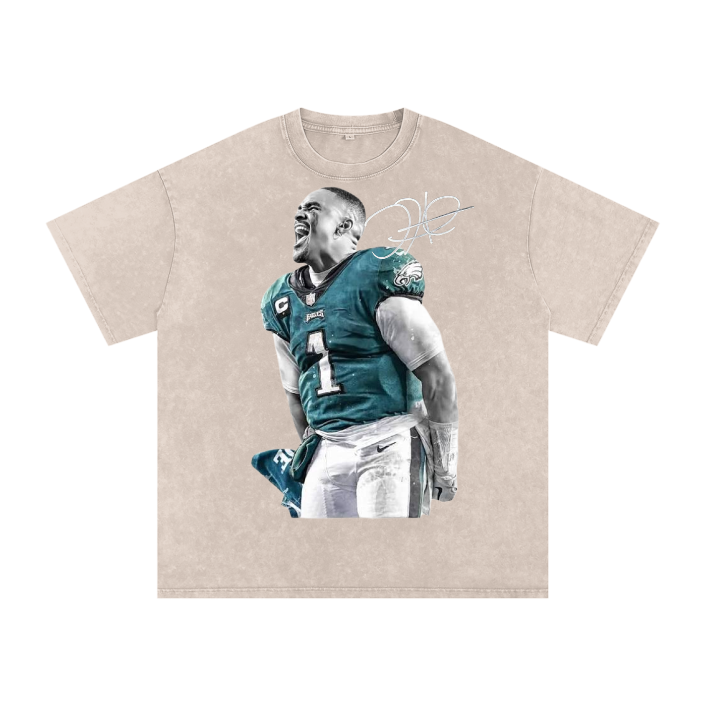 Snow Washed Oversized Cotton T-Shirt