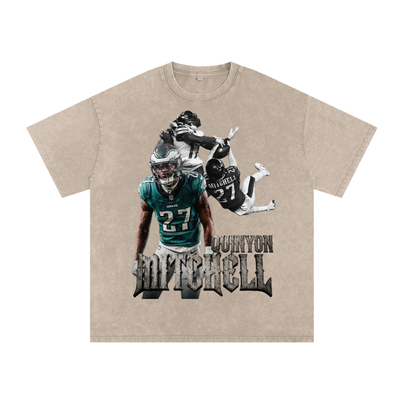 Snow Washed Oversized Cotton T-Shirt