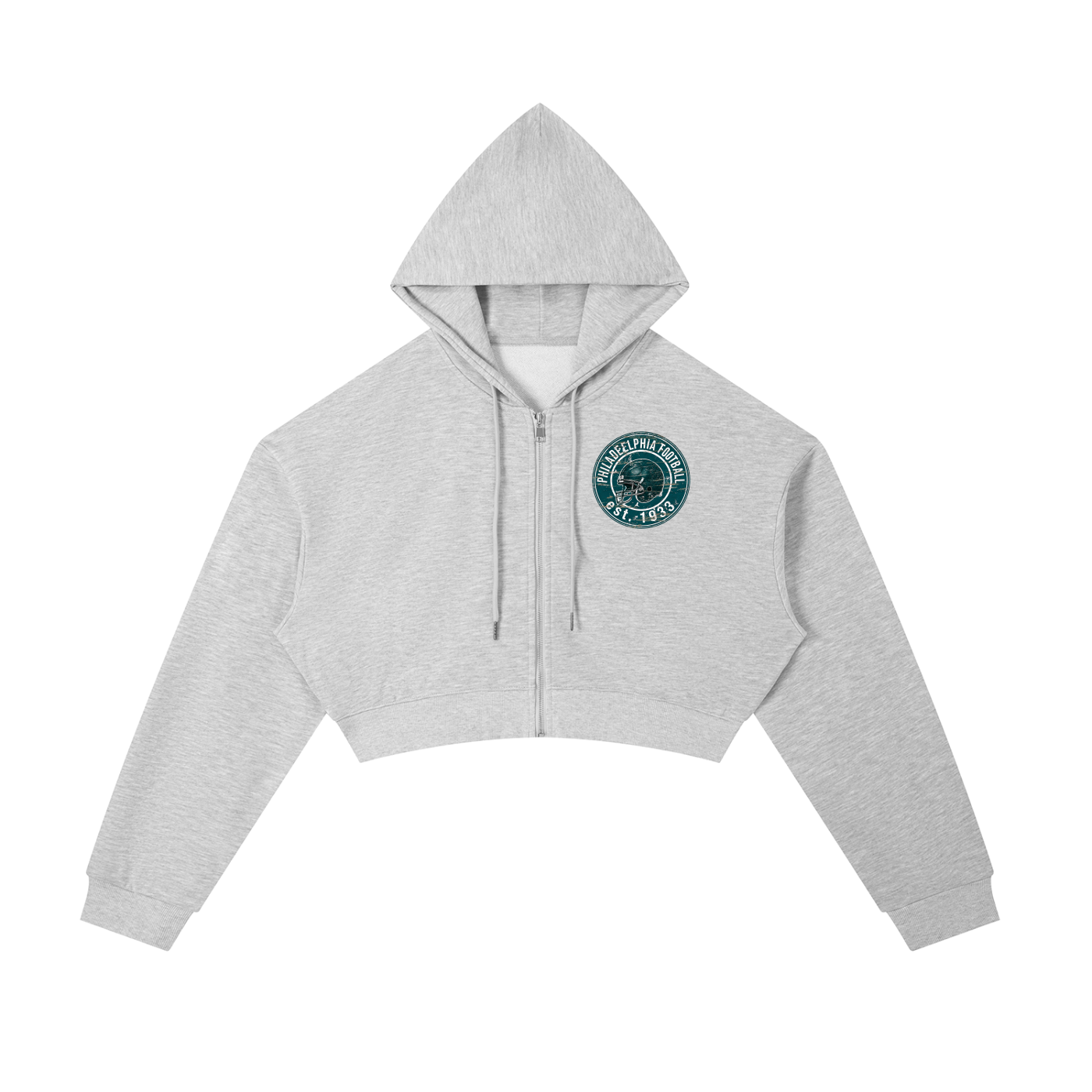 Essential Cropped Zip-Up Hoodie