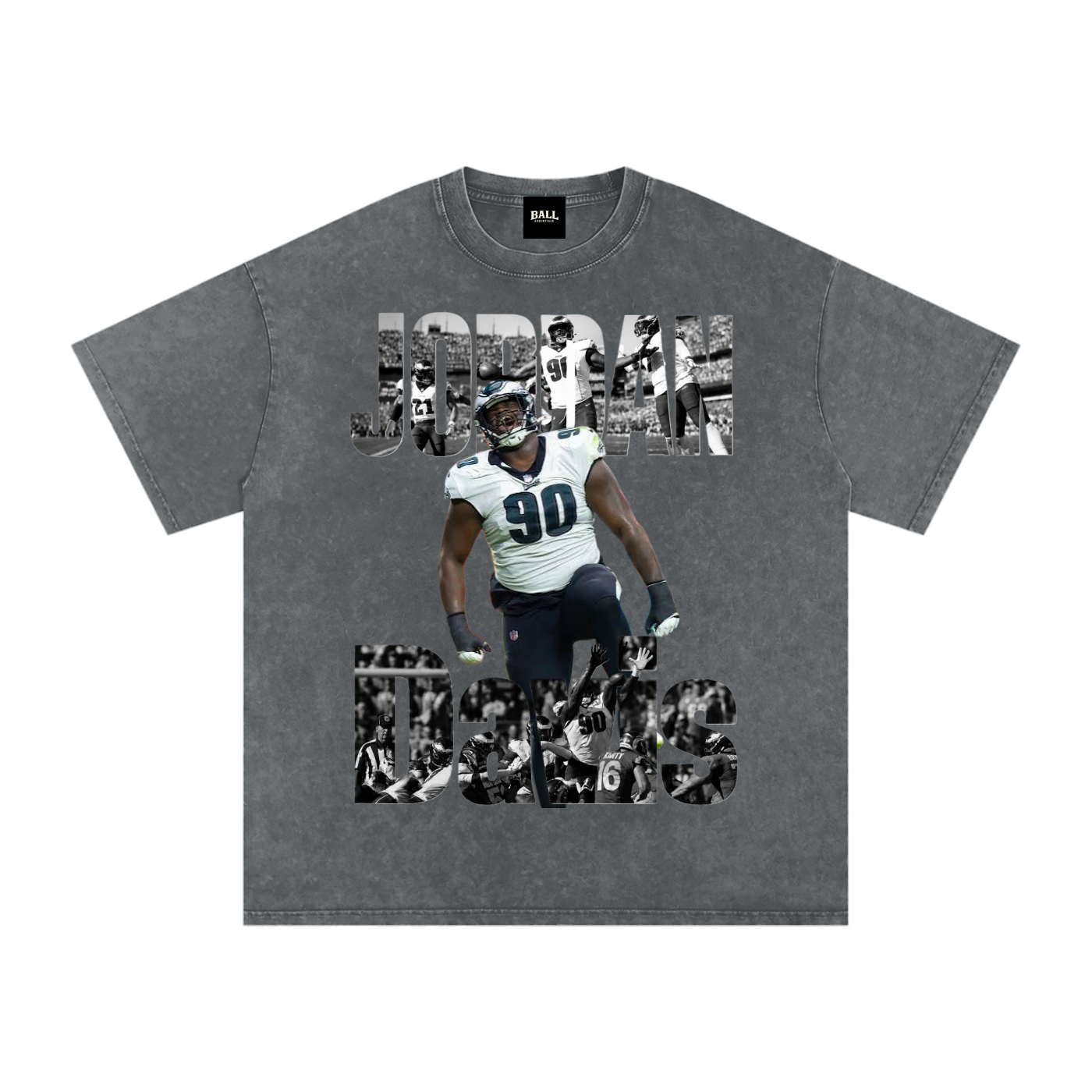 Snow Washed Oversized Cotton T-Shirt