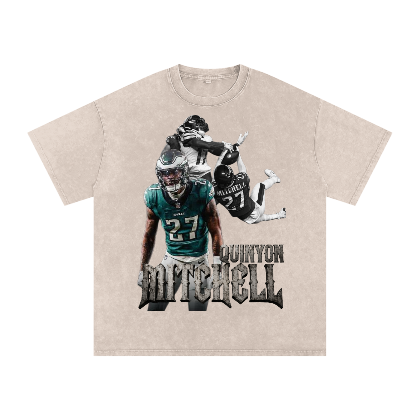 Snow Washed Oversized Cotton T-Shirt