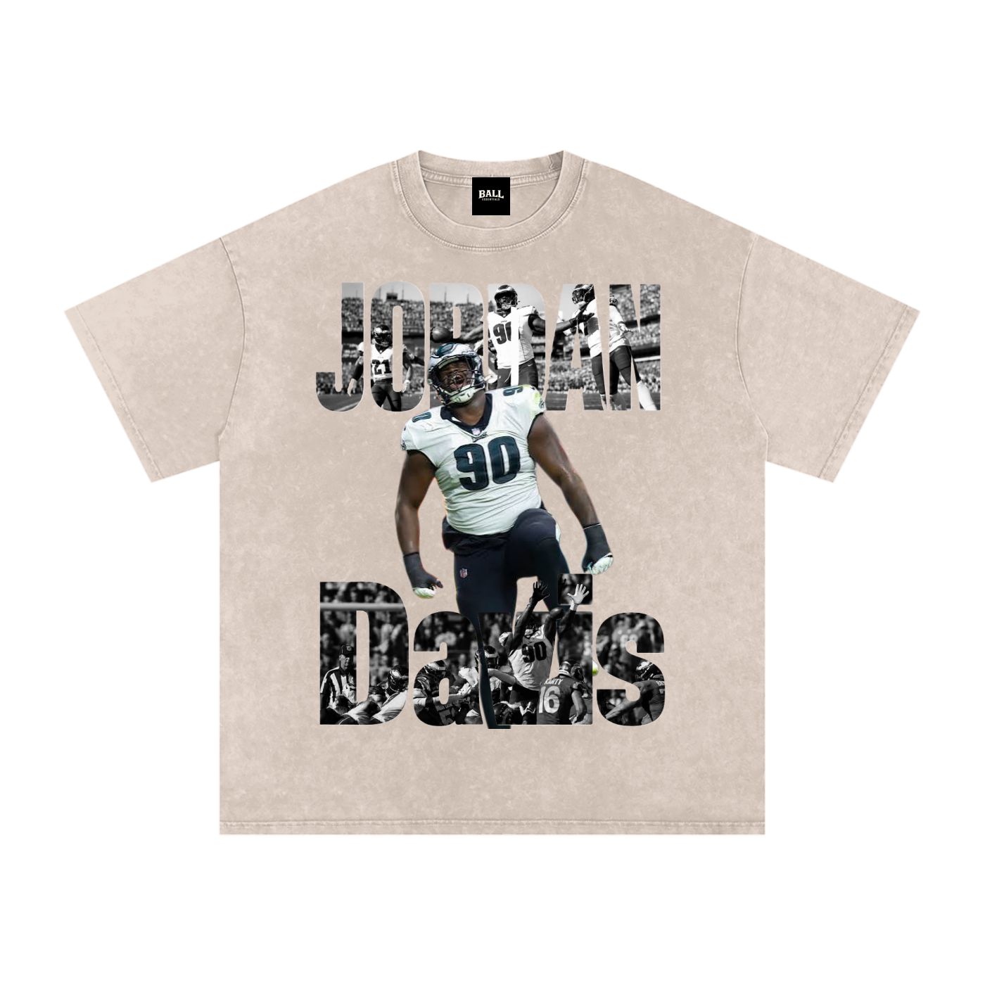 Snow Washed Oversized Cotton T-Shirt