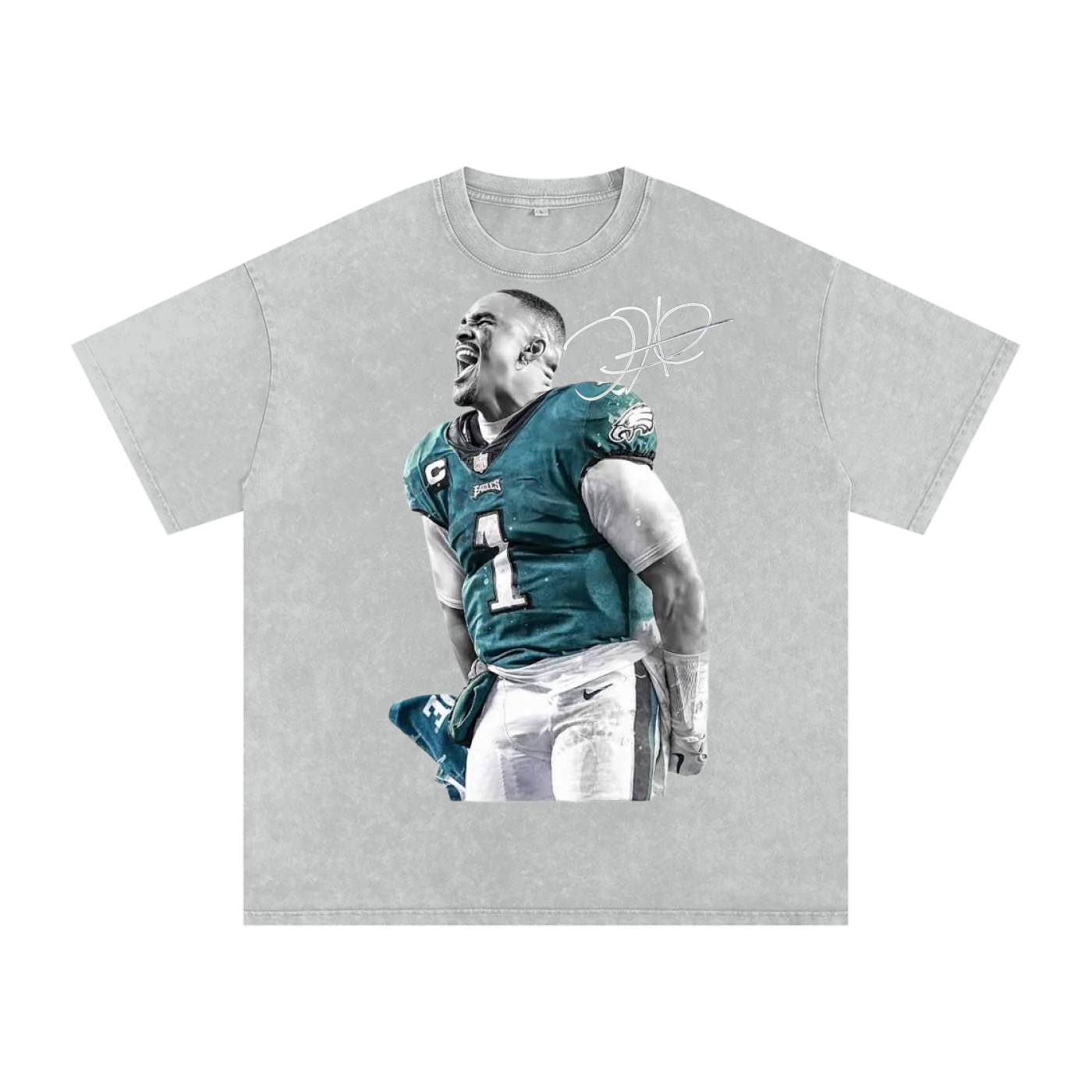 Snow Washed Oversized Cotton T-Shirt