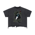 Vintage Wash Boxy Distressed Hem T-Shirt
