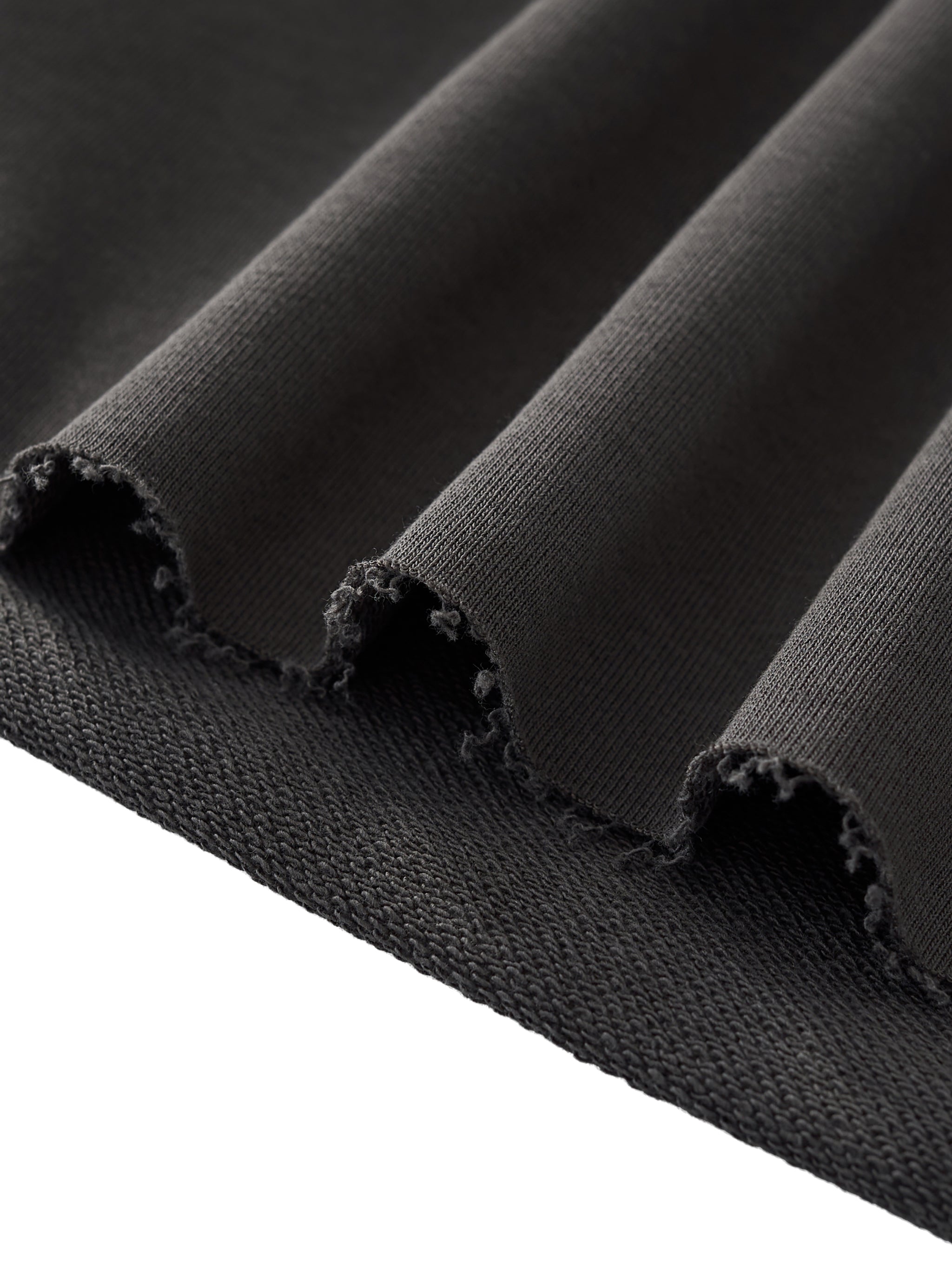 Boxy Half-Sleeve Raw-Edge T-Shirt